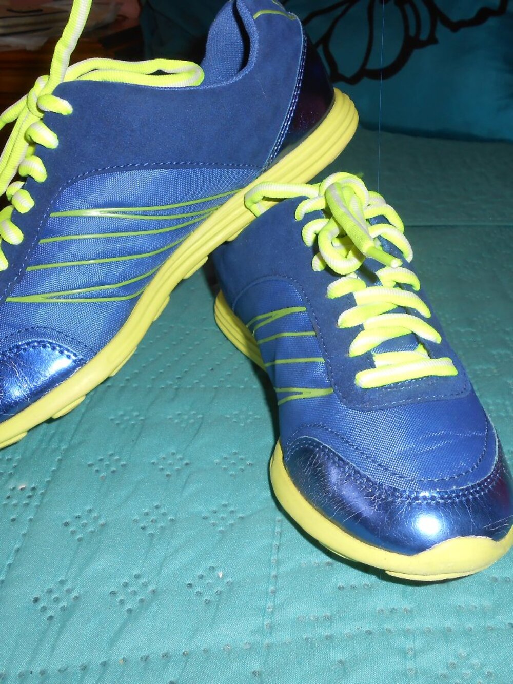 COACH Sport Darla Blue Metallic Athletic Casual Shoes Sneakers Womens Sz 6.5 M